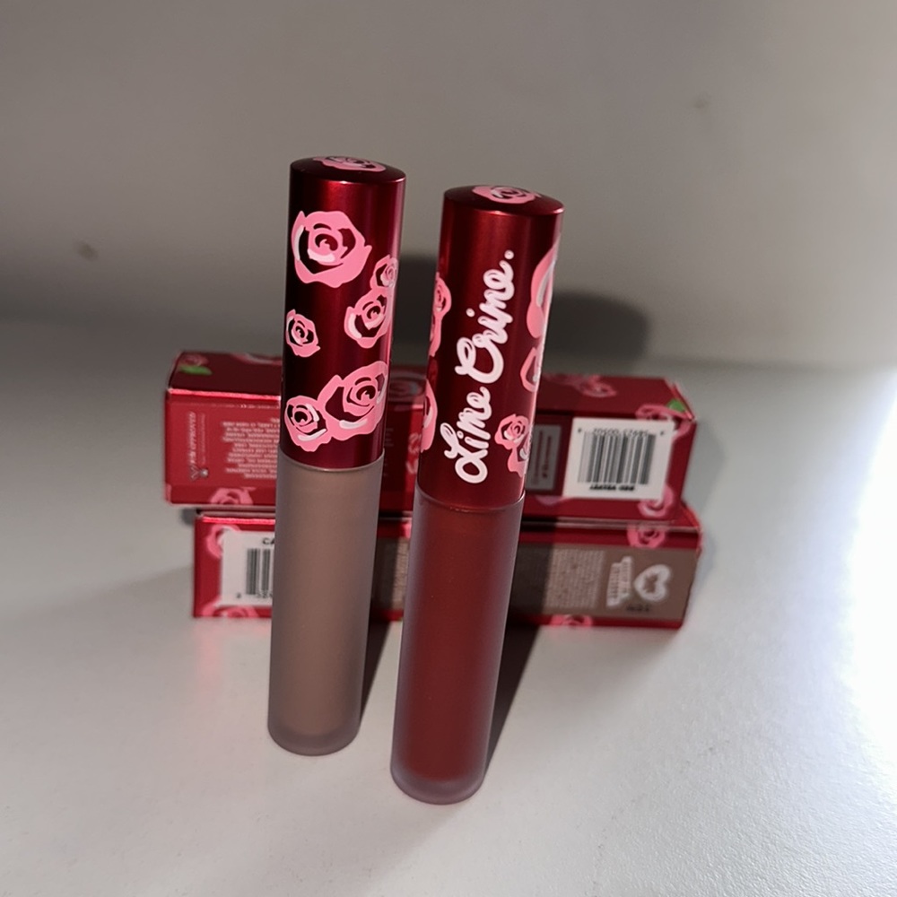 2 Lime Crime Velvetines..liquid matte lipstick colors cashmere and red velvet. - Picture 9 of 11